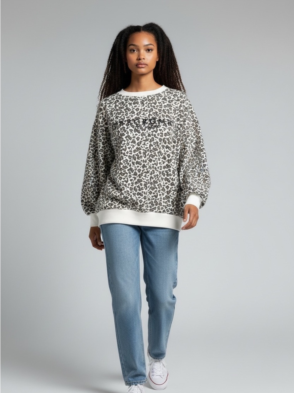 Abercrombie & Fitch Cheetah Logo Sweatshirt Size Small